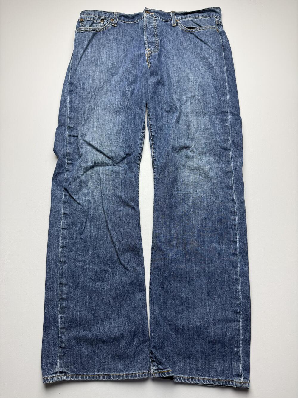 Vintage Levis Hesher Jeans Mens 36x32 Blue Med Wash Relaxed Straight VTG USA VTG